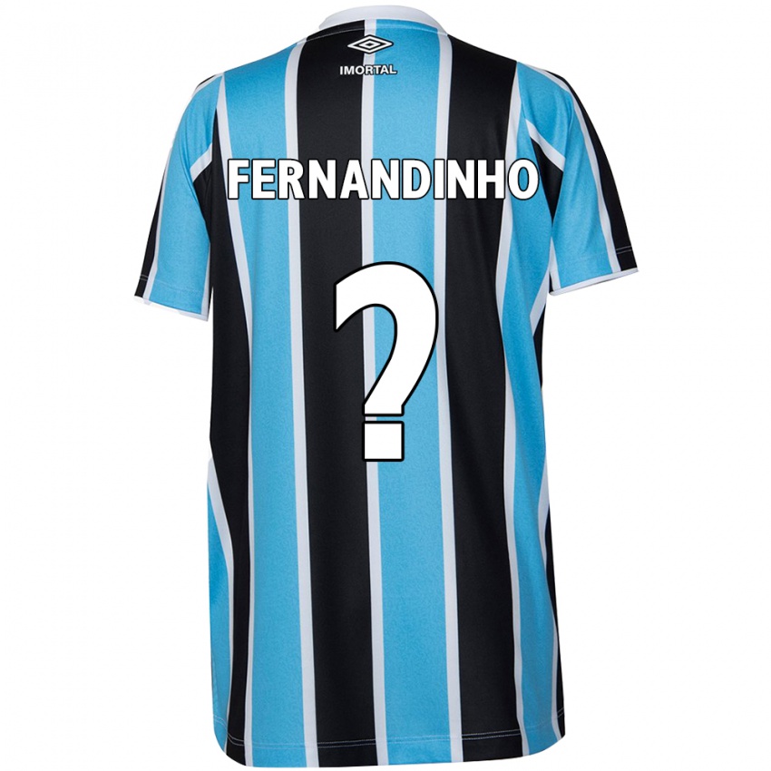 Børn Fernandinho #0 Blå Sort Hvid Hjemmebane Spillertrøjer 2024/25 Trøje T-Shirt