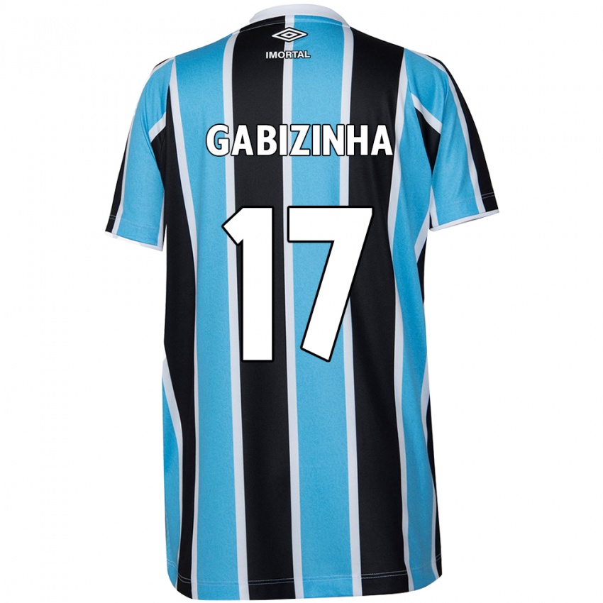 Børn Gabizinha #17 Blå Sort Hvid Hjemmebane Spillertrøjer 2024/25 Trøje T-Shirt