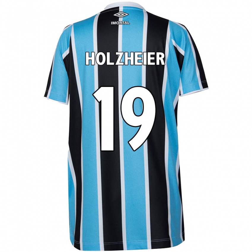 Børn Agostina Holzheier #19 Blå Sort Hvid Hjemmebane Spillertrøjer 2024/25 Trøje T-Shirt