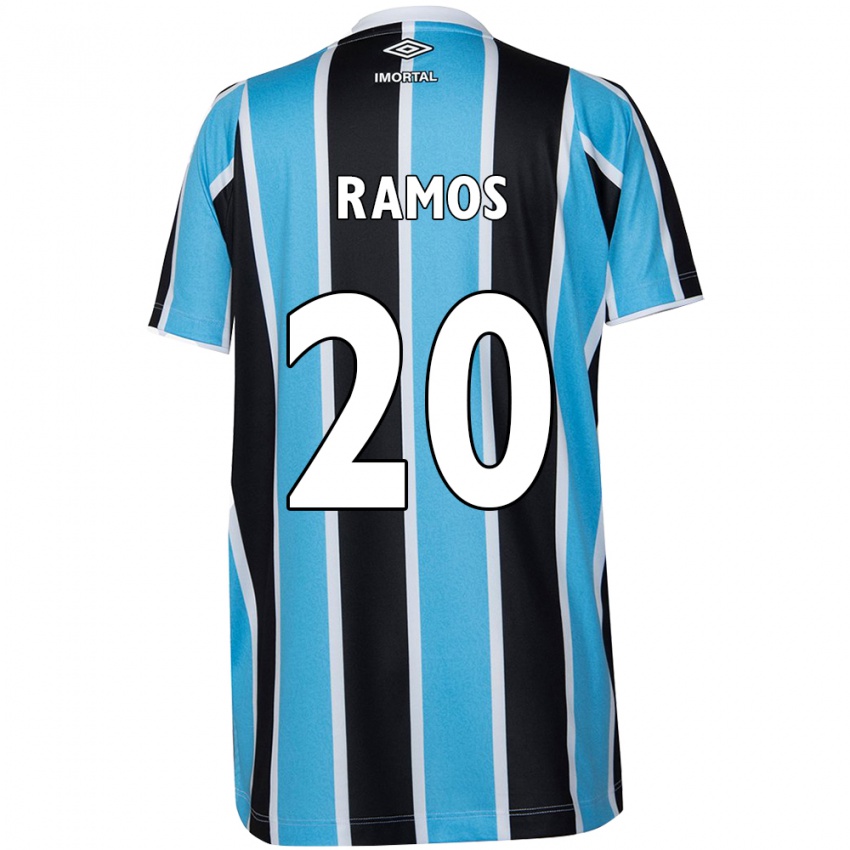 Børn Mónica Ramos #20 Blå Sort Hvid Hjemmebane Spillertrøjer 2024/25 Trøje T-Shirt