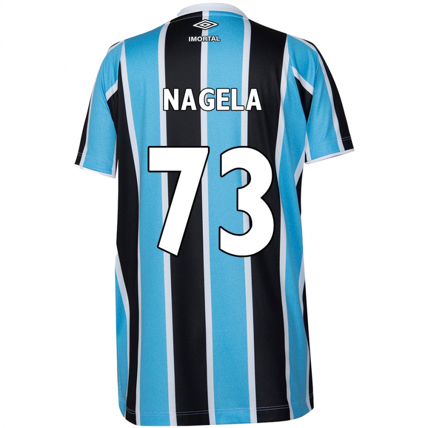 Børn Nágela #73 Blå Sort Hvid Hjemmebane Spillertrøjer 2024/25 Trøje T-Shirt