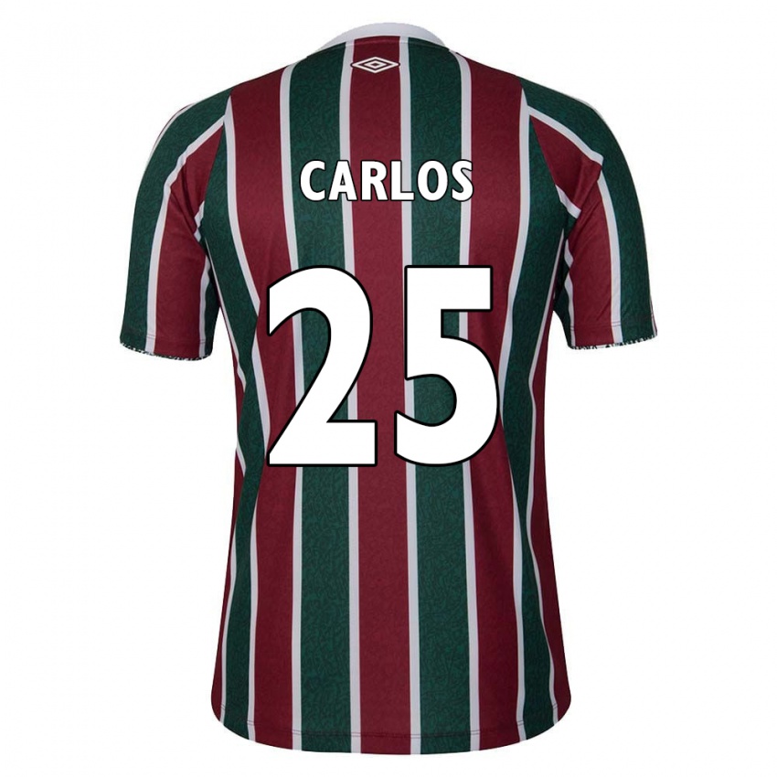 Børn Antônio Carlos #25 Grøn Rødbrun Hvid Hjemmebane Spillertrøjer 2024/25 Trøje T-Shirt