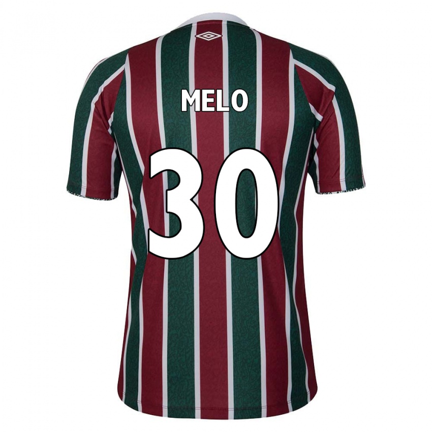 Børn Felipe Melo #30 Grøn Rødbrun Hvid Hjemmebane Spillertrøjer 2024/25 Trøje T-Shirt