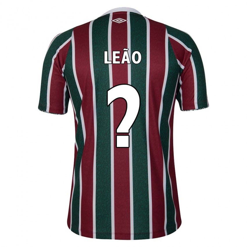 Børn Caio Leão #0 Grøn Rødbrun Hvid Hjemmebane Spillertrøjer 2024/25 Trøje T-Shirt