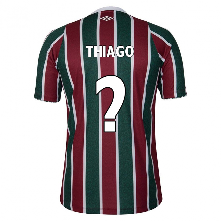 Børn Thiago #0 Grøn Rødbrun Hvid Hjemmebane Spillertrøjer 2024/25 Trøje T-Shirt