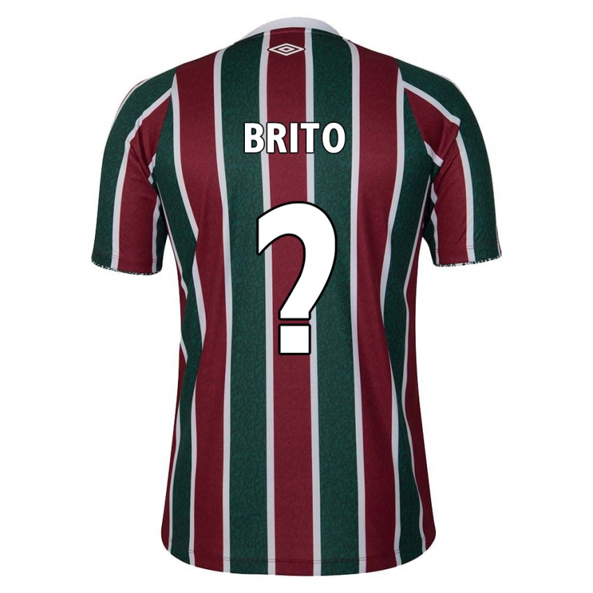 Børn Luan Brito #0 Grøn Rødbrun Hvid Hjemmebane Spillertrøjer 2024/25 Trøje T-Shirt