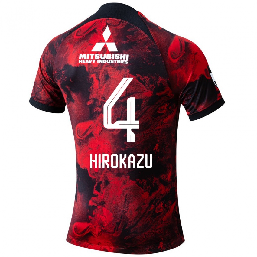 Børn Hirokazu Ishihara #4 Rød Sort Hjemmebane Spillertrøjer 2024/25 Trøje T-Shirt