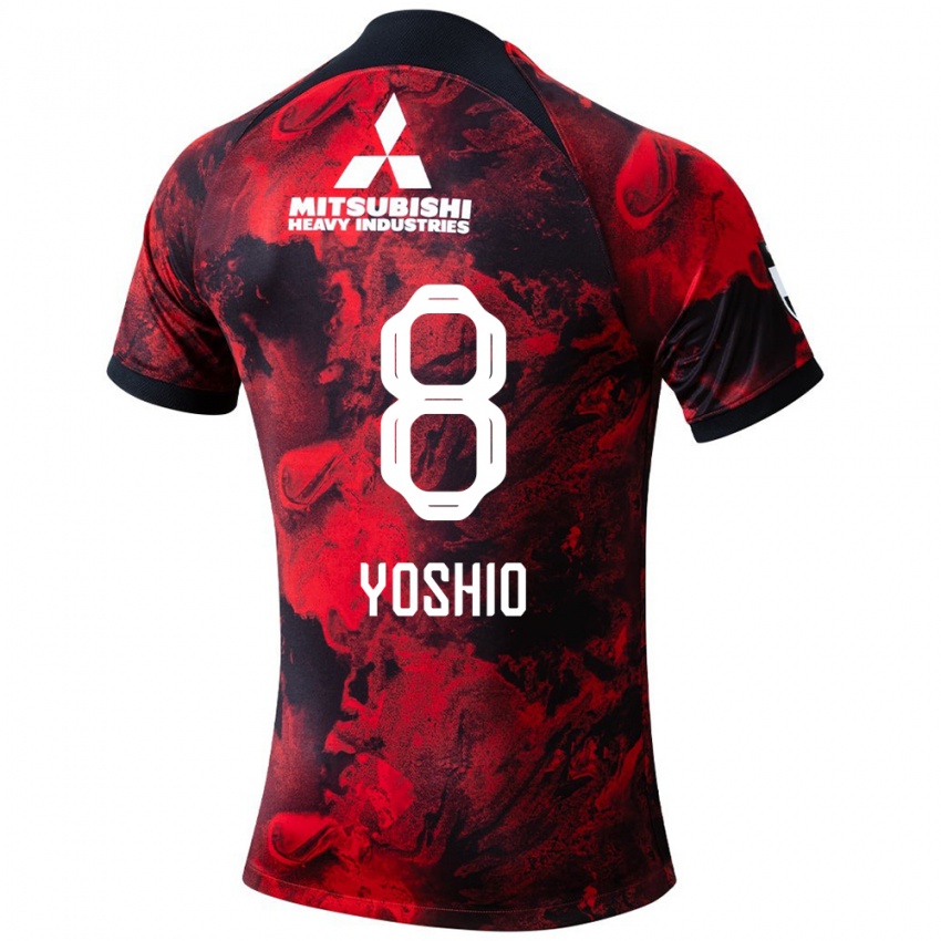 Børn Yoshio Koizumi #8 Rød Sort Hjemmebane Spillertrøjer 2024/25 Trøje T-Shirt