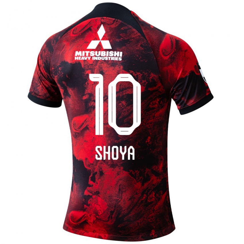 Børn Shoya Nakajima #10 Rød Sort Hjemmebane Spillertrøjer 2024/25 Trøje T-Shirt