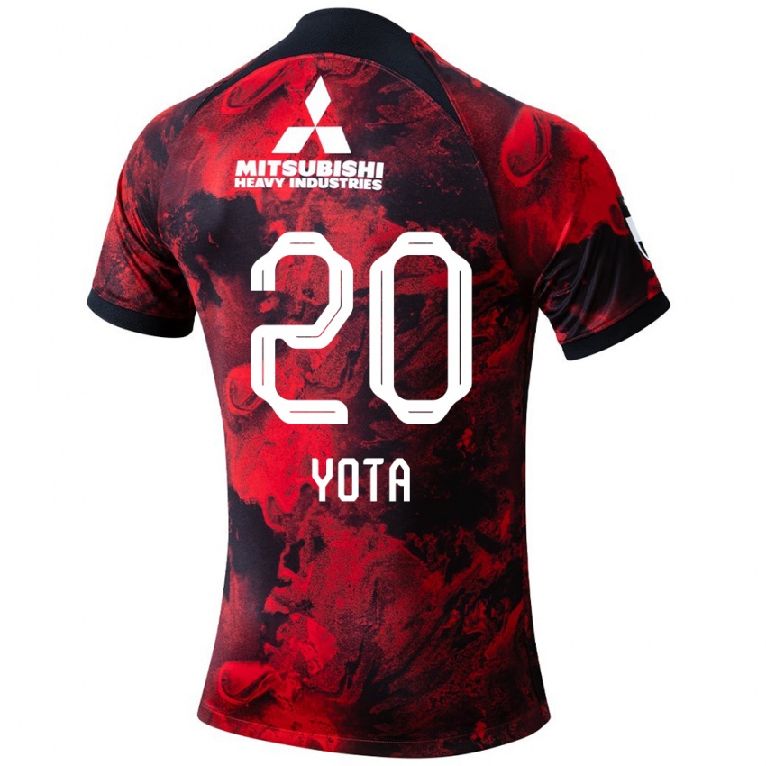 Børn Yota Sato #20 Rød Sort Hjemmebane Spillertrøjer 2024/25 Trøje T-Shirt