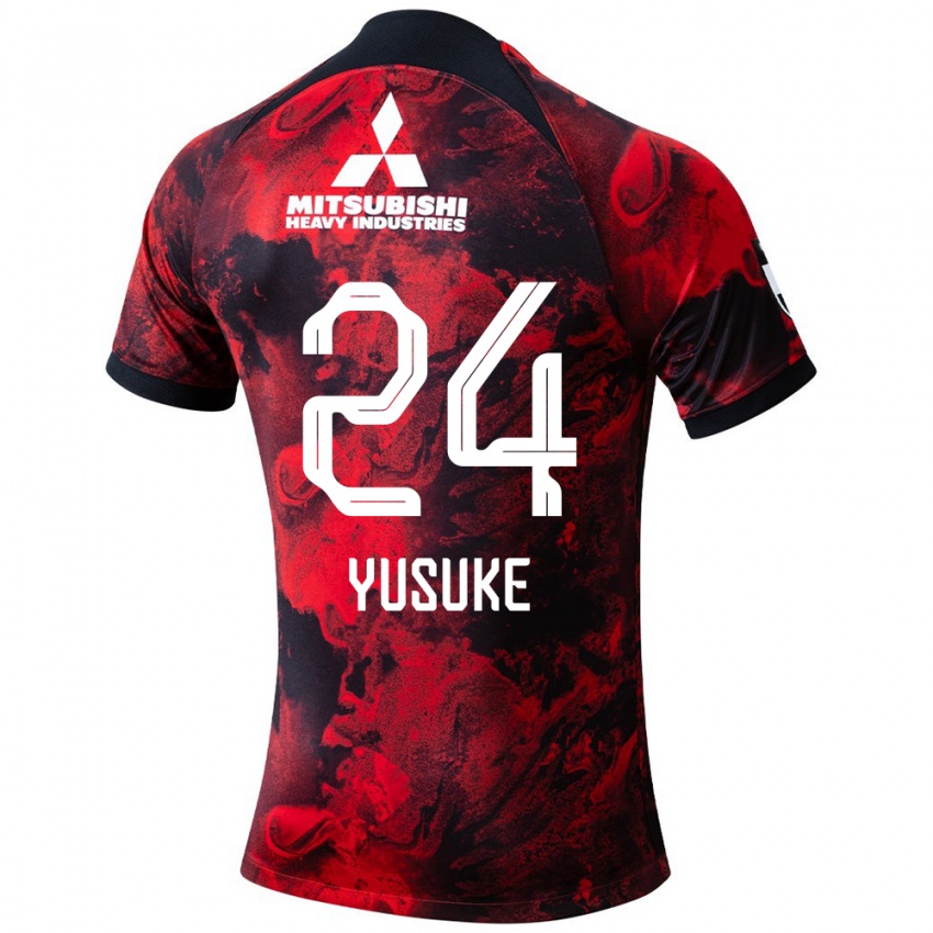 Børn Yusuke Matsuo #24 Rød Sort Hjemmebane Spillertrøjer 2024/25 Trøje T-Shirt