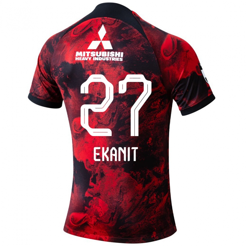 Børn Ekanit Panya #27 Rød Sort Hjemmebane Spillertrøjer 2024/25 Trøje T-Shirt