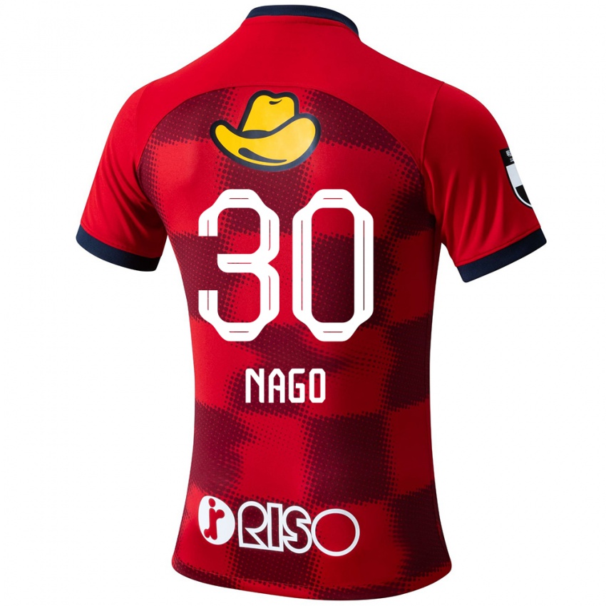 Børn Shintaro Nago #30 Rød Blå Hvid Hjemmebane Spillertrøjer 2024/25 Trøje T-Shirt