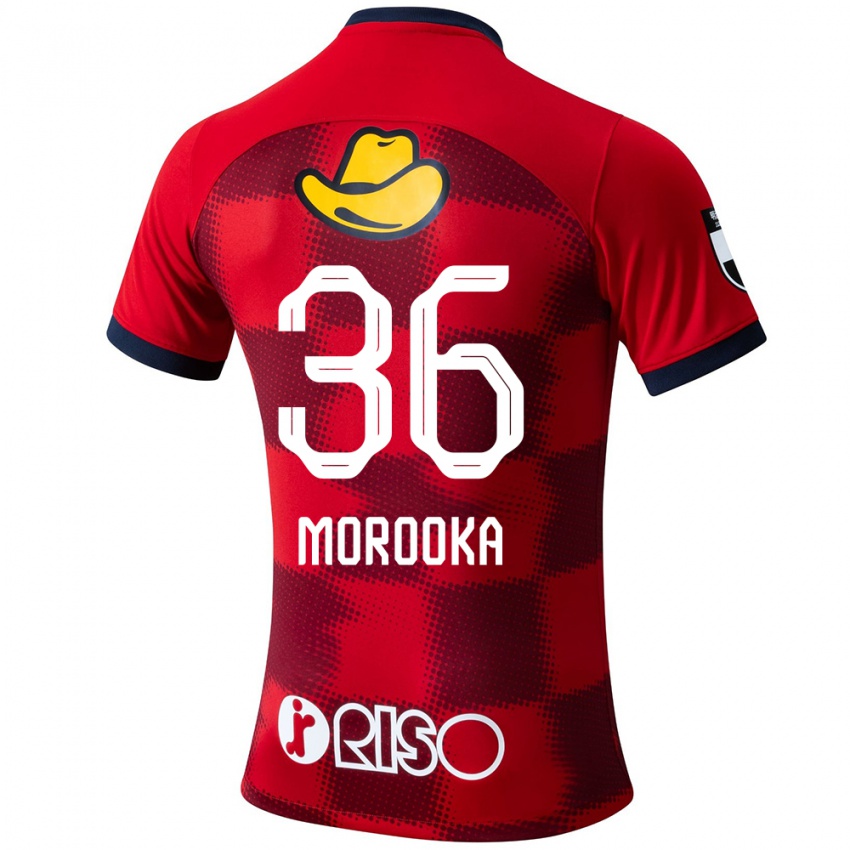 Børn Shu Morooka #36 Rød Blå Hvid Hjemmebane Spillertrøjer 2024/25 Trøje T-Shirt