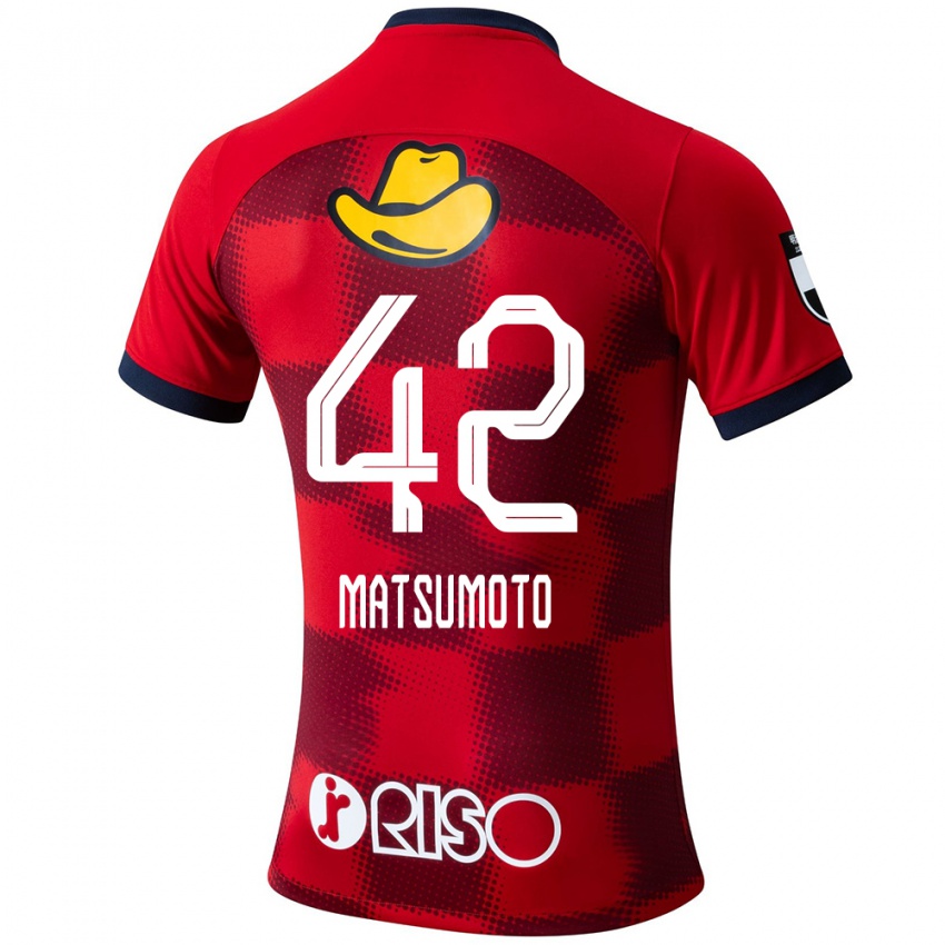 Børn Haruto Matsumoto #42 Rød Blå Hvid Hjemmebane Spillertrøjer 2024/25 Trøje T-Shirt