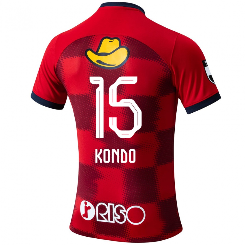 Børn Daisuke Kondo #15 Rød Blå Hvid Hjemmebane Spillertrøjer 2024/25 Trøje T-Shirt