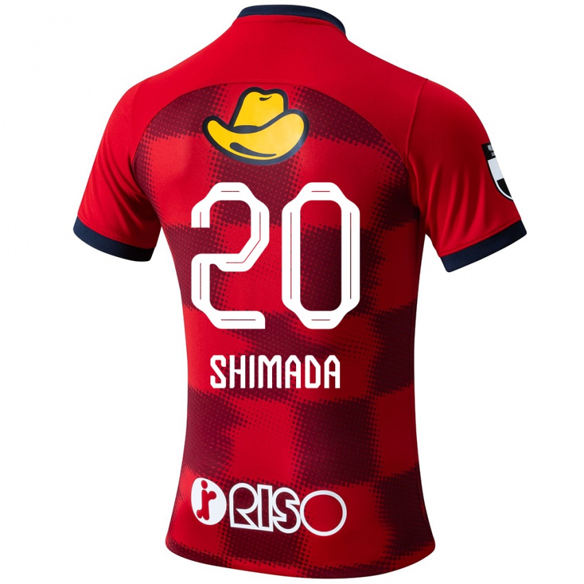 Børn Victor Shimada #20 Rød Blå Hvid Hjemmebane Spillertrøjer 2024/25 Trøje T-Shirt