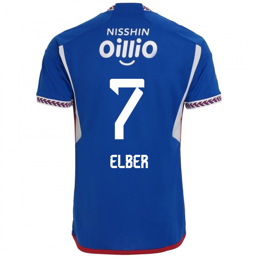 Børn Élber #7 Blå Hvid Rød Hjemmebane Spillertrøjer 2024/25 Trøje T-Shirt