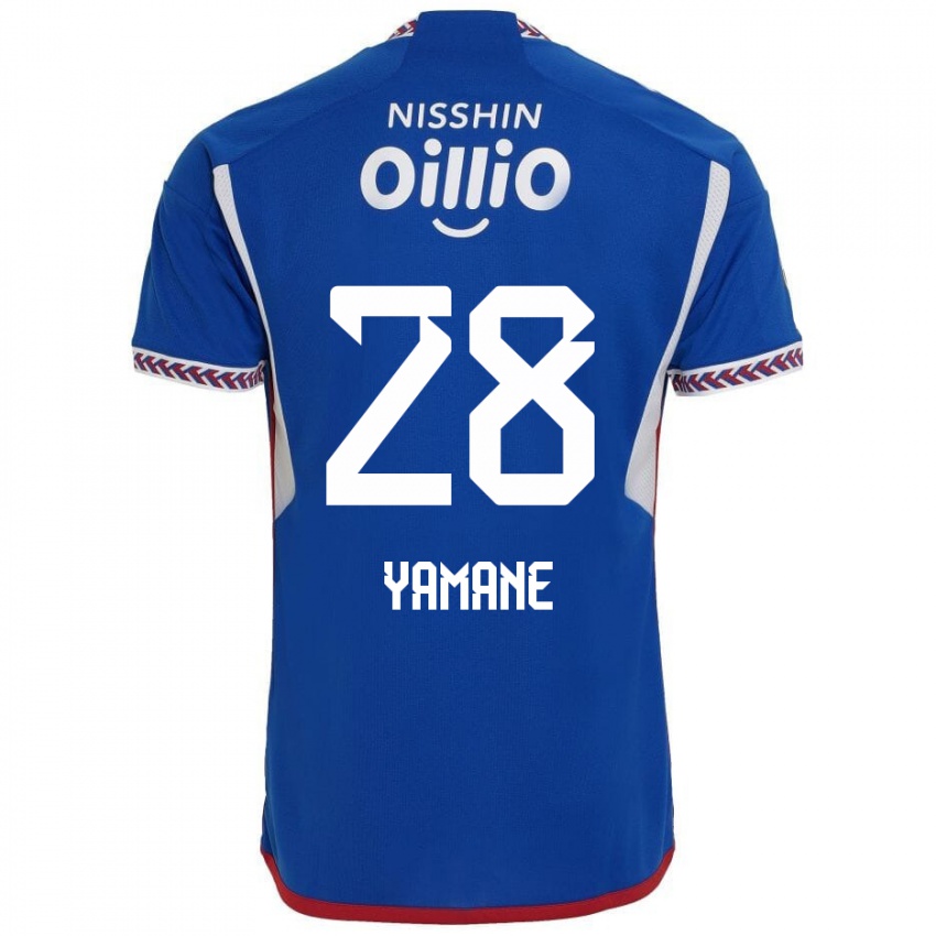 Børn Riku Yamane #28 Blå Hvid Rød Hjemmebane Spillertrøjer 2024/25 Trøje T-Shirt