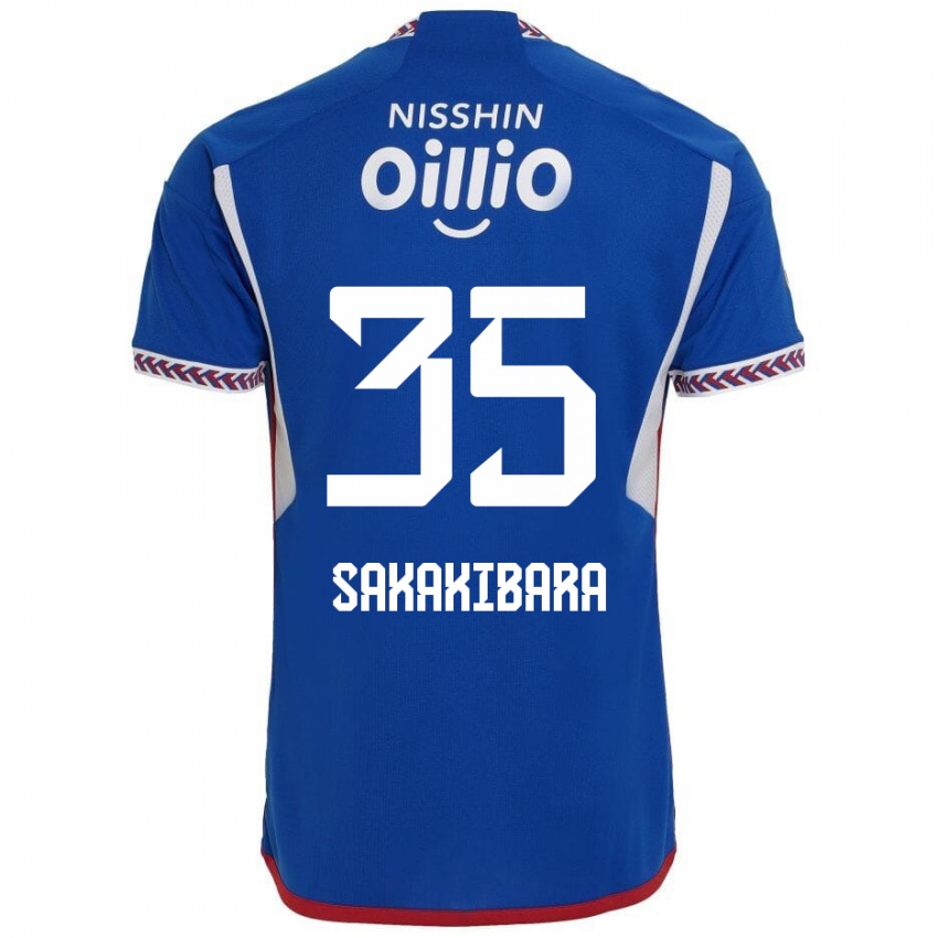 Børn Keigo Sakakibara #35 Blå Hvid Rød Hjemmebane Spillertrøjer 2024/25 Trøje T-Shirt