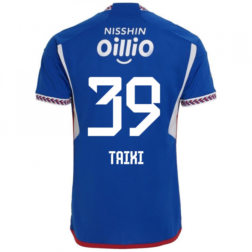 Børn Taiki Watanabe #39 Blå Hvid Rød Hjemmebane Spillertrøjer 2024/25 Trøje T-Shirt