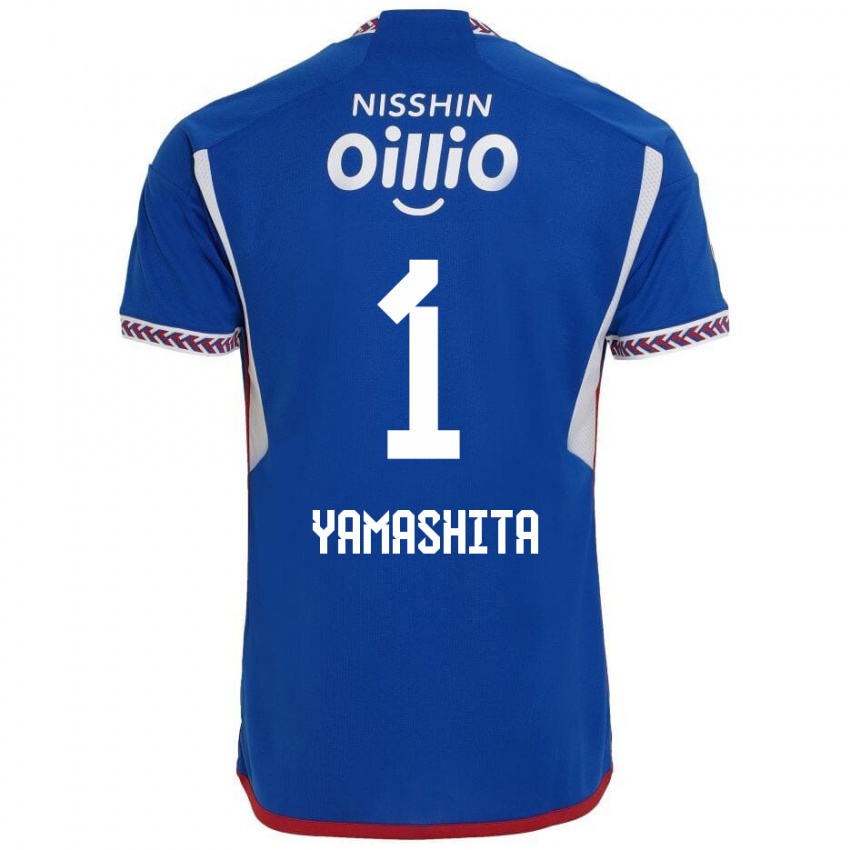 Børn Shoma Yamashita #1 Blå Hvid Rød Hjemmebane Spillertrøjer 2024/25 Trøje T-Shirt