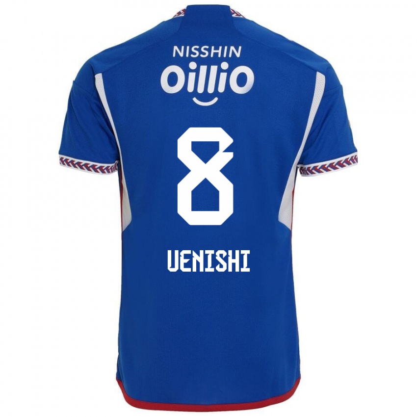 Børn Haruki Uenishi #8 Blå Hvid Rød Hjemmebane Spillertrøjer 2024/25 Trøje T-Shirt