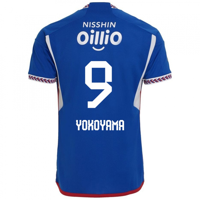 Børn Shunsuke Yokoyama #9 Blå Hvid Rød Hjemmebane Spillertrøjer 2024/25 Trøje T-Shirt