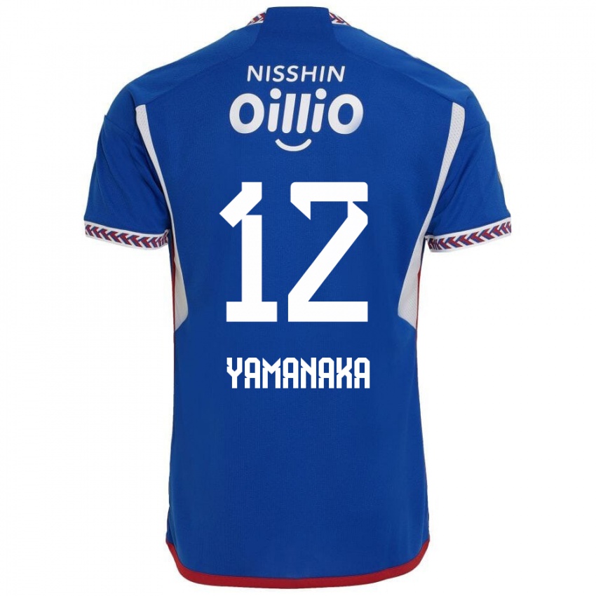 Børn Yuki Yamanaka #12 Blå Hvid Rød Hjemmebane Spillertrøjer 2024/25 Trøje T-Shirt