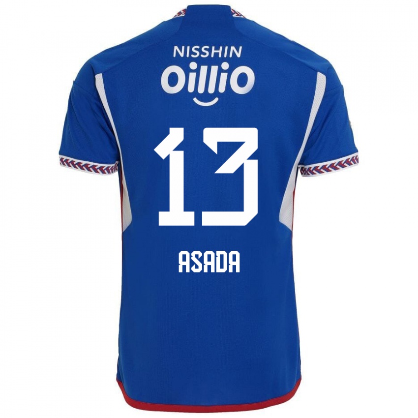 Børn Taisho Asada #13 Blå Hvid Rød Hjemmebane Spillertrøjer 2024/25 Trøje T-Shirt