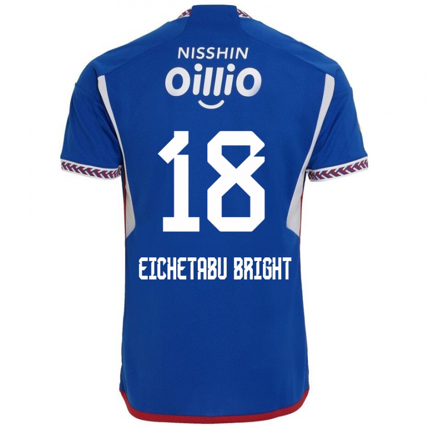 Børn Kai Eichetabu Bright #18 Blå Hvid Rød Hjemmebane Spillertrøjer 2024/25 Trøje T-Shirt