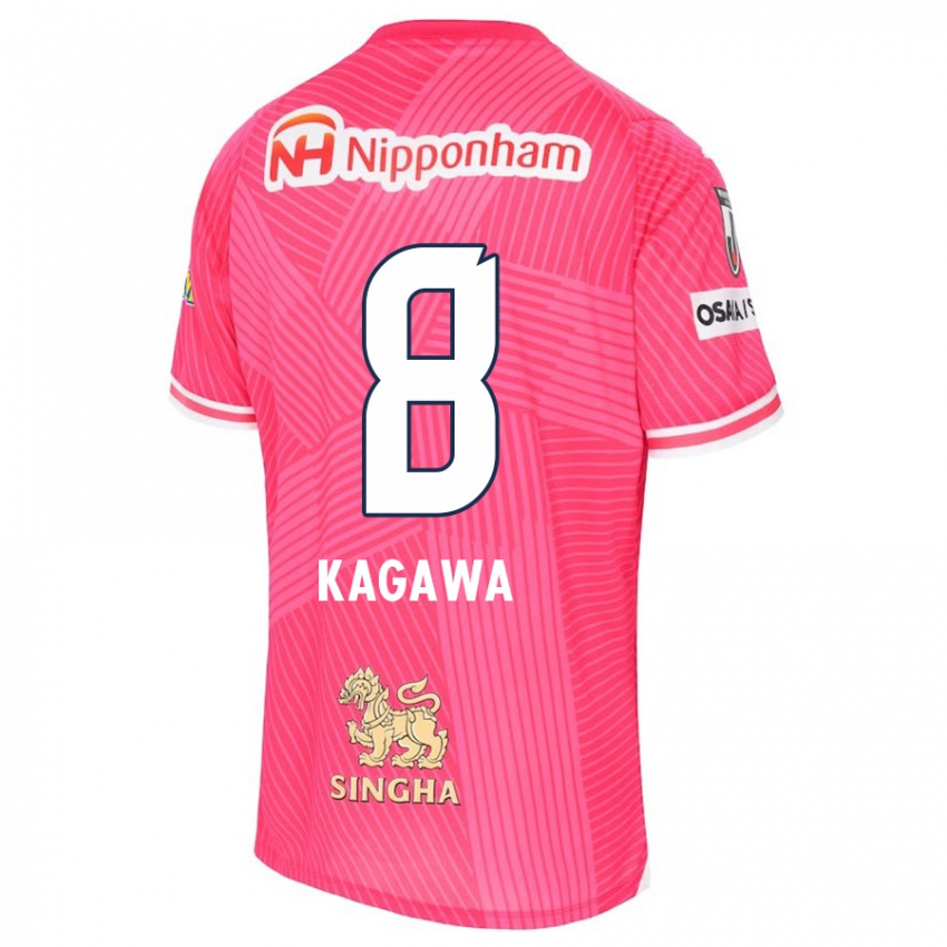 Børn Shinji Kagawa #8 Lyserød Hvid Hjemmebane Spillertrøjer 2024/25 Trøje T-Shirt