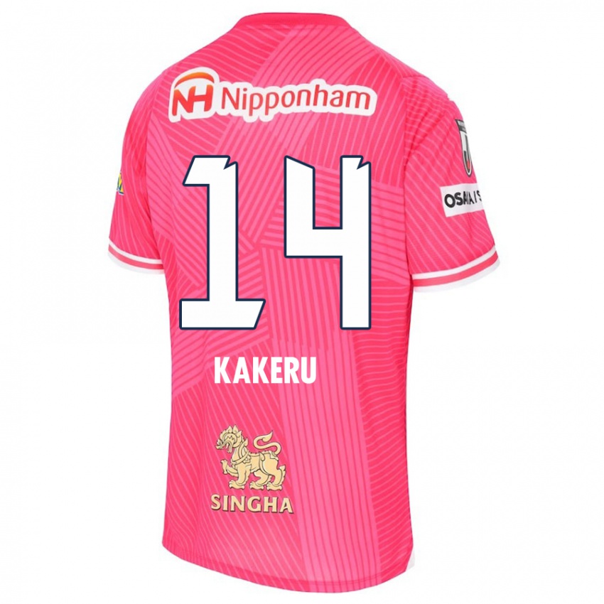 Børn Kakeru Funaki #14 Lyserød Hvid Hjemmebane Spillertrøjer 2024/25 Trøje T-Shirt