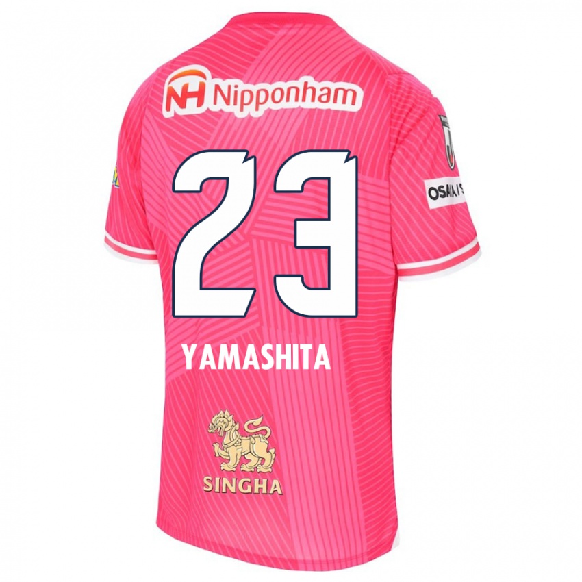 Børn Tatsuya Yamashita #23 Lyserød Hvid Hjemmebane Spillertrøjer 2024/25 Trøje T-Shirt