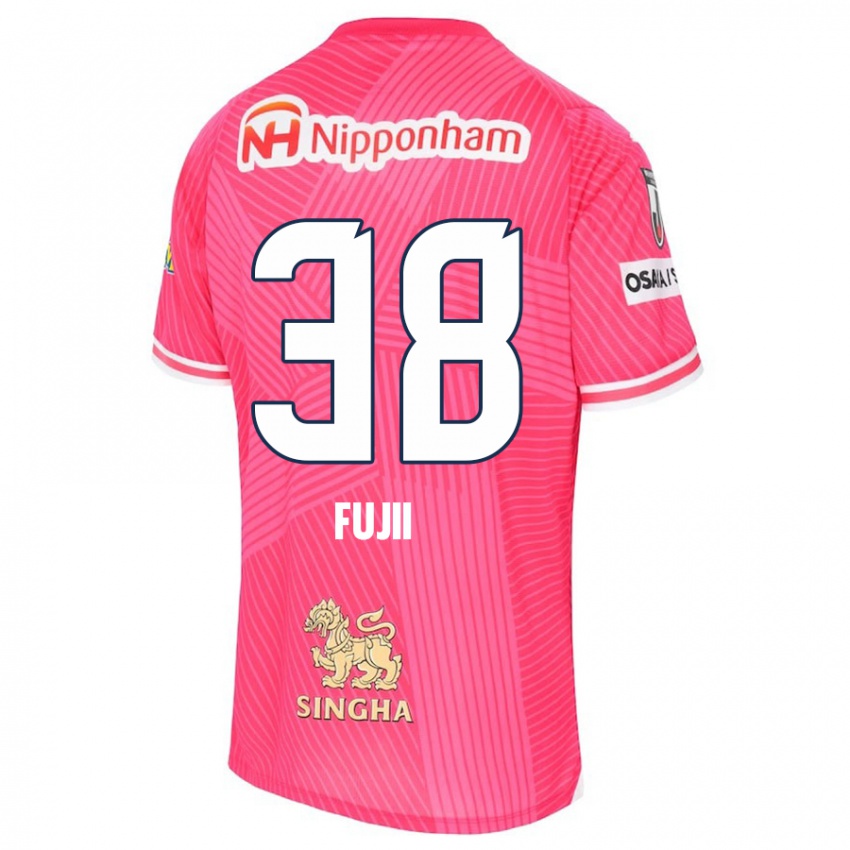 Børn Ryuya Fujii #38 Lyserød Hvid Hjemmebane Spillertrøjer 2024/25 Trøje T-Shirt