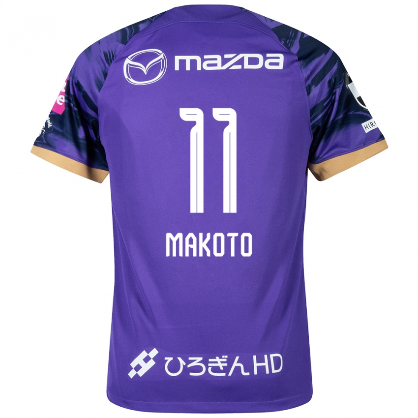 Børn Makoto Mitsuta #11 Lilla Hvid Hjemmebane Spillertrøjer 2024/25 Trøje T-Shirt