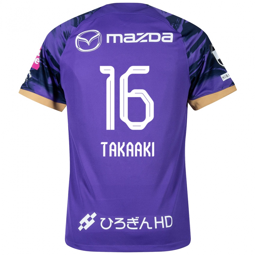 Børn Takaaki Shichi #16 Lilla Hvid Hjemmebane Spillertrøjer 2024/25 Trøje T-Shirt