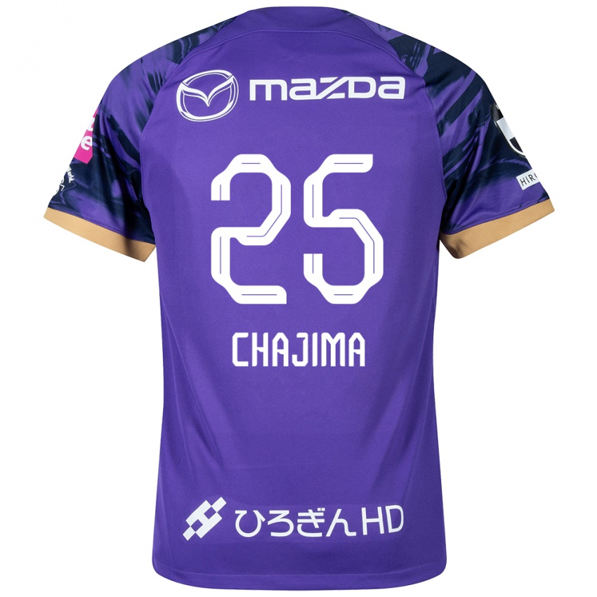 Børn Yusuke Chajima #25 Lilla Hvid Hjemmebane Spillertrøjer 2024/25 Trøje T-Shirt