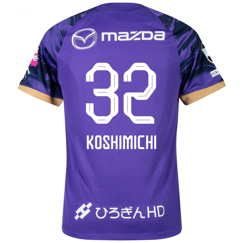 Børn Sota Koshimichi #32 Lilla Hvid Hjemmebane Spillertrøjer 2024/25 Trøje T-Shirt