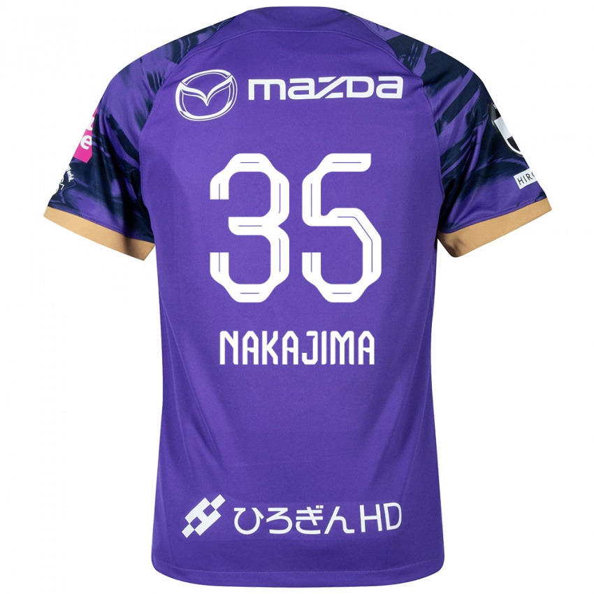 Børn Yotaro Nakajima #35 Lilla Hvid Hjemmebane Spillertrøjer 2024/25 Trøje T-Shirt