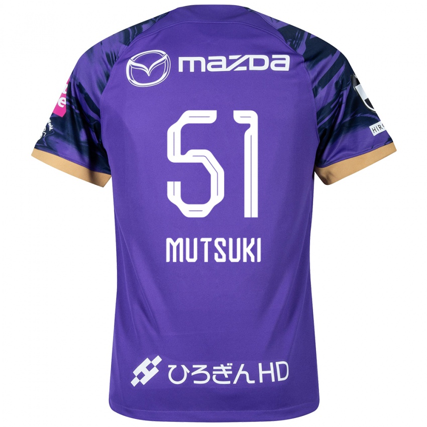 Børn Mutsuki Kato #51 Lilla Hvid Hjemmebane Spillertrøjer 2024/25 Trøje T-Shirt