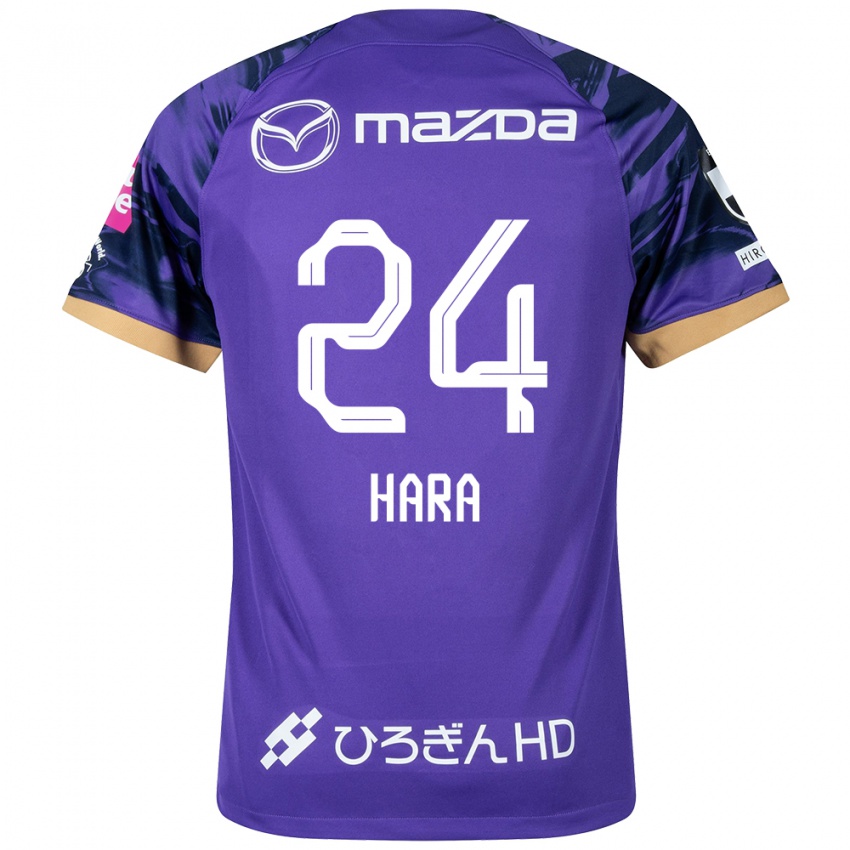 Børn Minato Hara #24 Lilla Hvid Hjemmebane Spillertrøjer 2024/25 Trøje T-Shirt