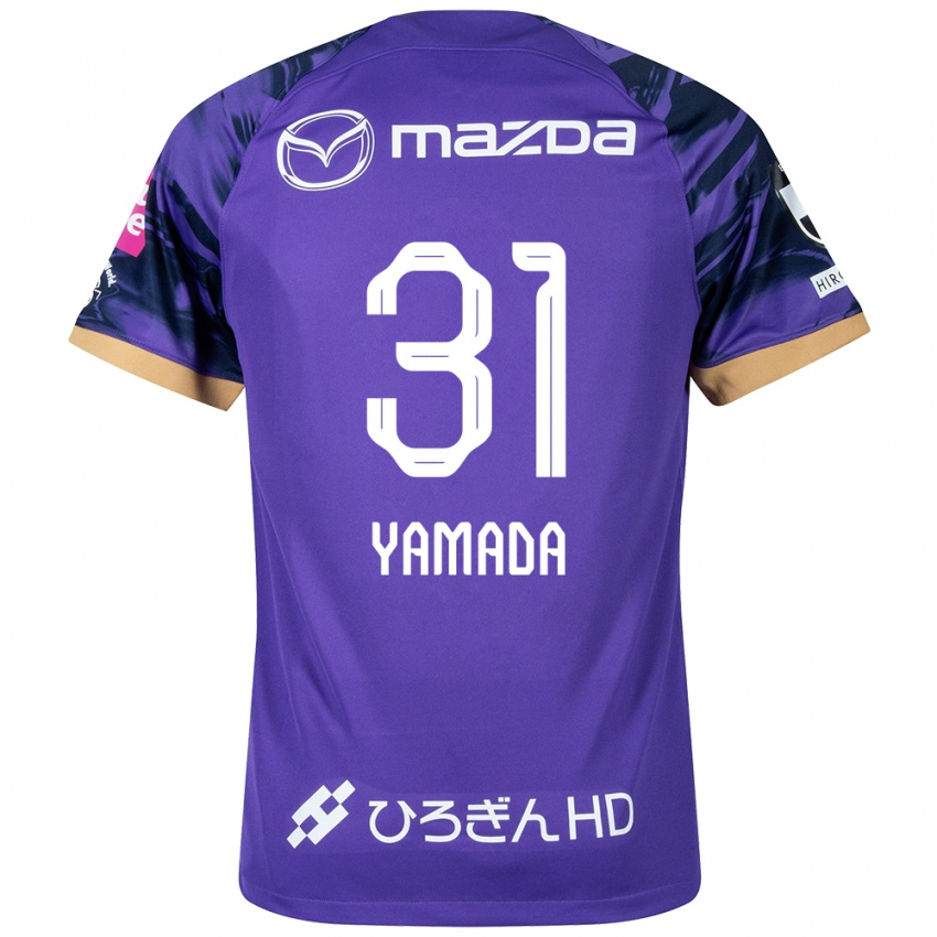 Børn Manato Yamada #31 Lilla Hvid Hjemmebane Spillertrøjer 2024/25 Trøje T-Shirt