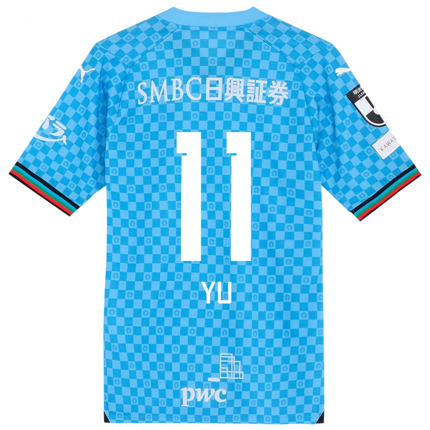 Børn Yu Kobayashi #11 Azurblå Hjemmebane Spillertrøjer 2024/25 Trøje T-Shirt