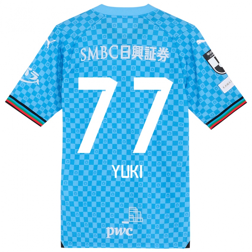 Børn Yuki Yamamoto #77 Azurblå Hjemmebane Spillertrøjer 2024/25 Trøje T-Shirt