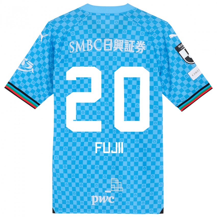 Børn Rensuke Fujii #20 Azurblå Hjemmebane Spillertrøjer 2024/25 Trøje T-Shirt