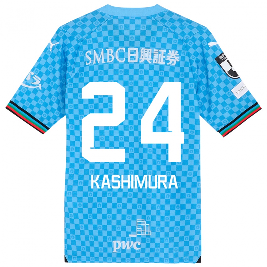 Børn Ryota Kashimura #24 Azurblå Hjemmebane Spillertrøjer 2024/25 Trøje T-Shirt