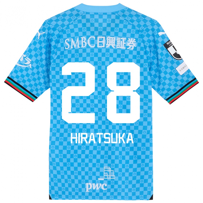 Børn Hayato Hiratsuka #28 Azurblå Hjemmebane Spillertrøjer 2024/25 Trøje T-Shirt