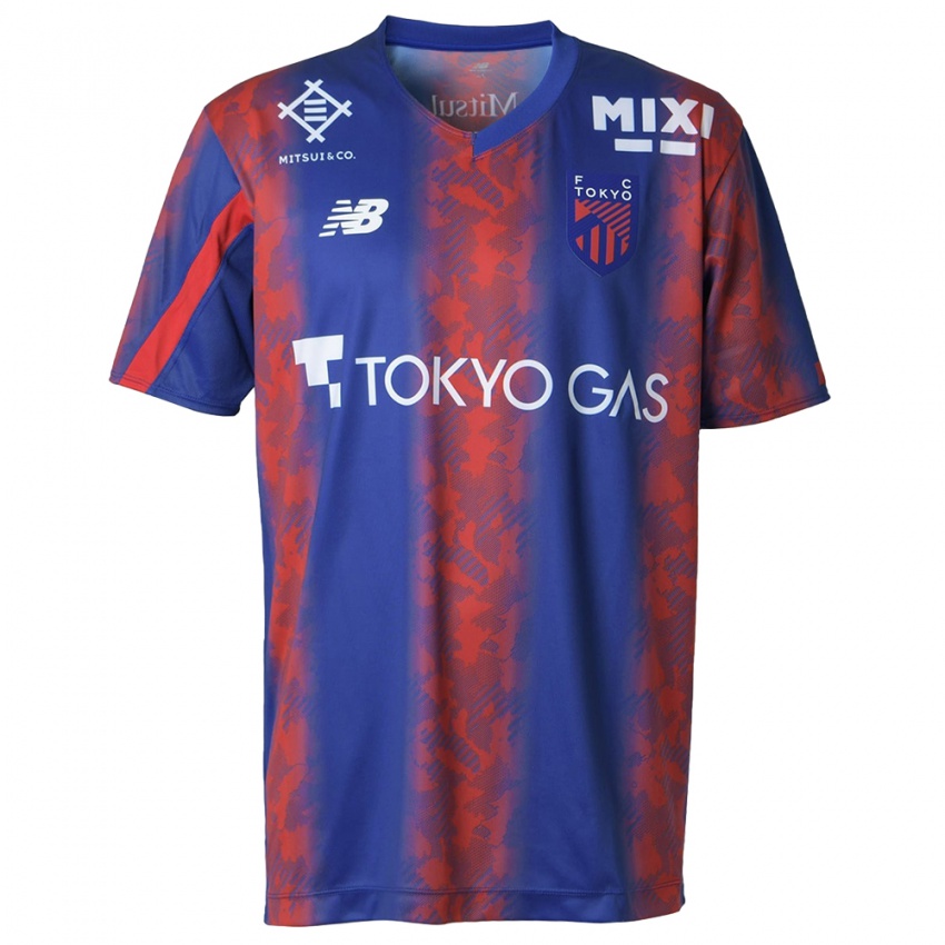 Børn Wataru Goto #51 Blå Rød Hjemmebane Spillertrøjer 2024/25 Trøje T-Shirt