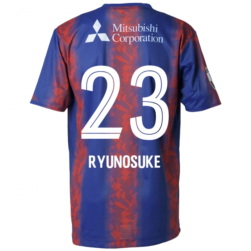 Børn Ryunosuke Sato #23 Blå Rød Hjemmebane Spillertrøjer 2024/25 Trøje T-Shirt